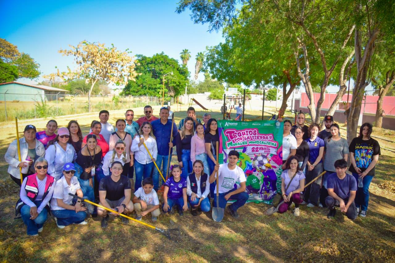 Autoridades y ciudadanos ahomenses se suman a la Jornada Nacional “Tequios por la Tierra y Murales Mundialistas”