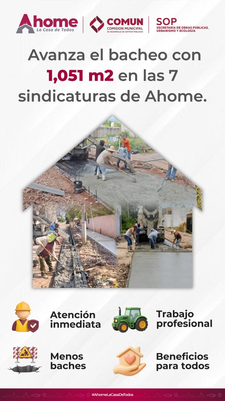 COMUN ampliará trabajos de bacheo en comunidades rurales de Ahome.