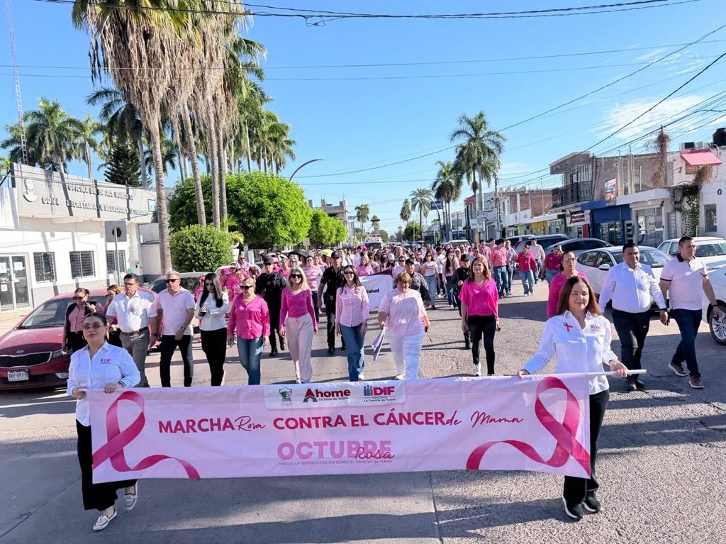 DIF Ahome realiza Marcha Rosa 2026 y llama a priorizar la detección oportuna del cáncer de mama